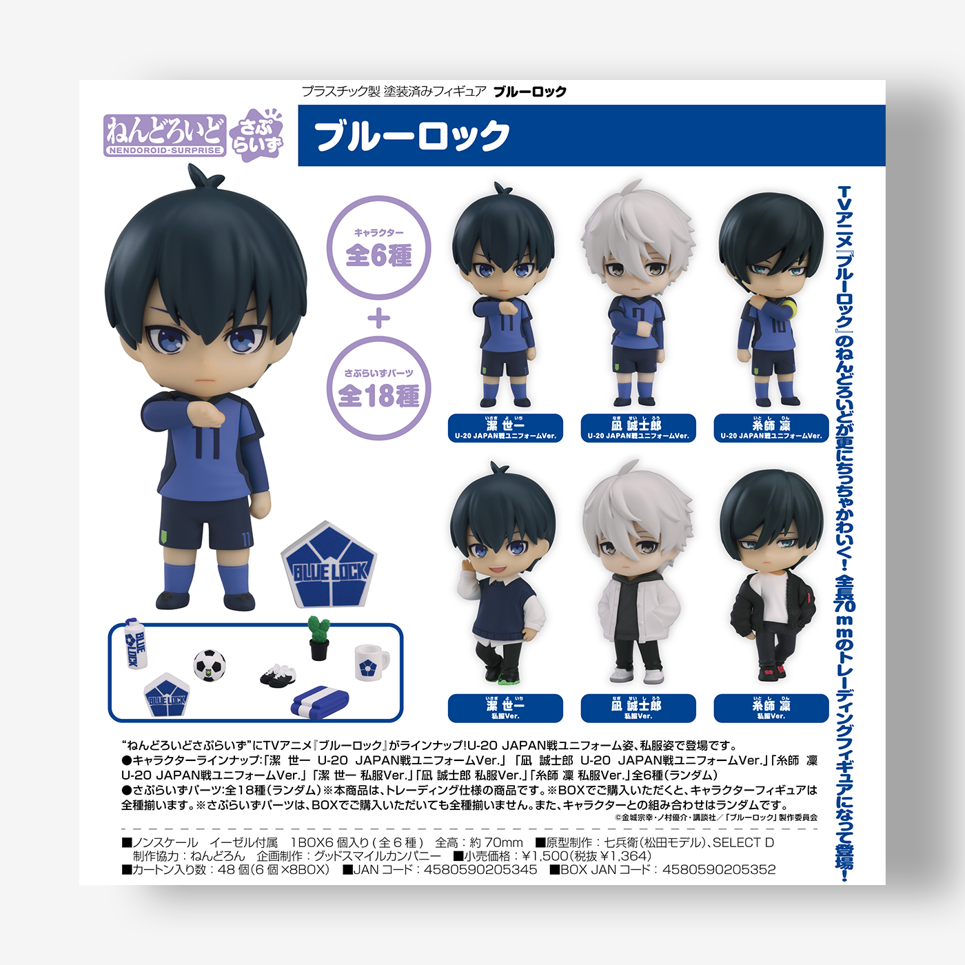Blue Lock: Nendoroid Surprise Blue Lock Figure